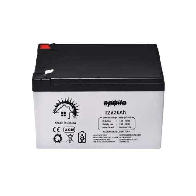 Apollo 12V-26Ah AGM Battery